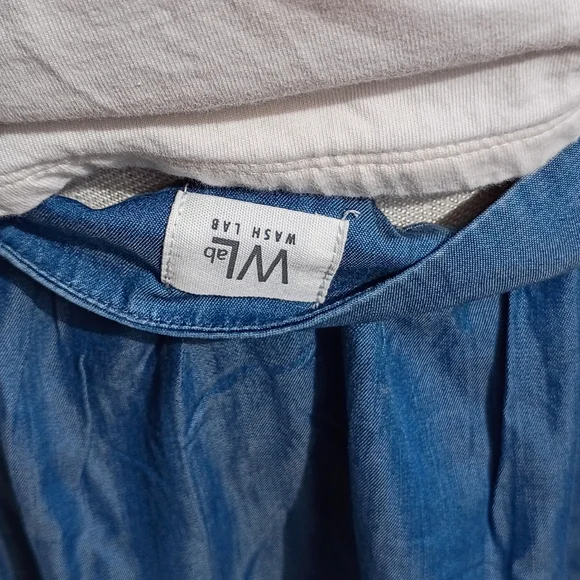 SOLD! NWT Adorable 😍 Prairiecore Maxi Skirt Denim Colored Two Toned Tiered. - Picture 13 of 15